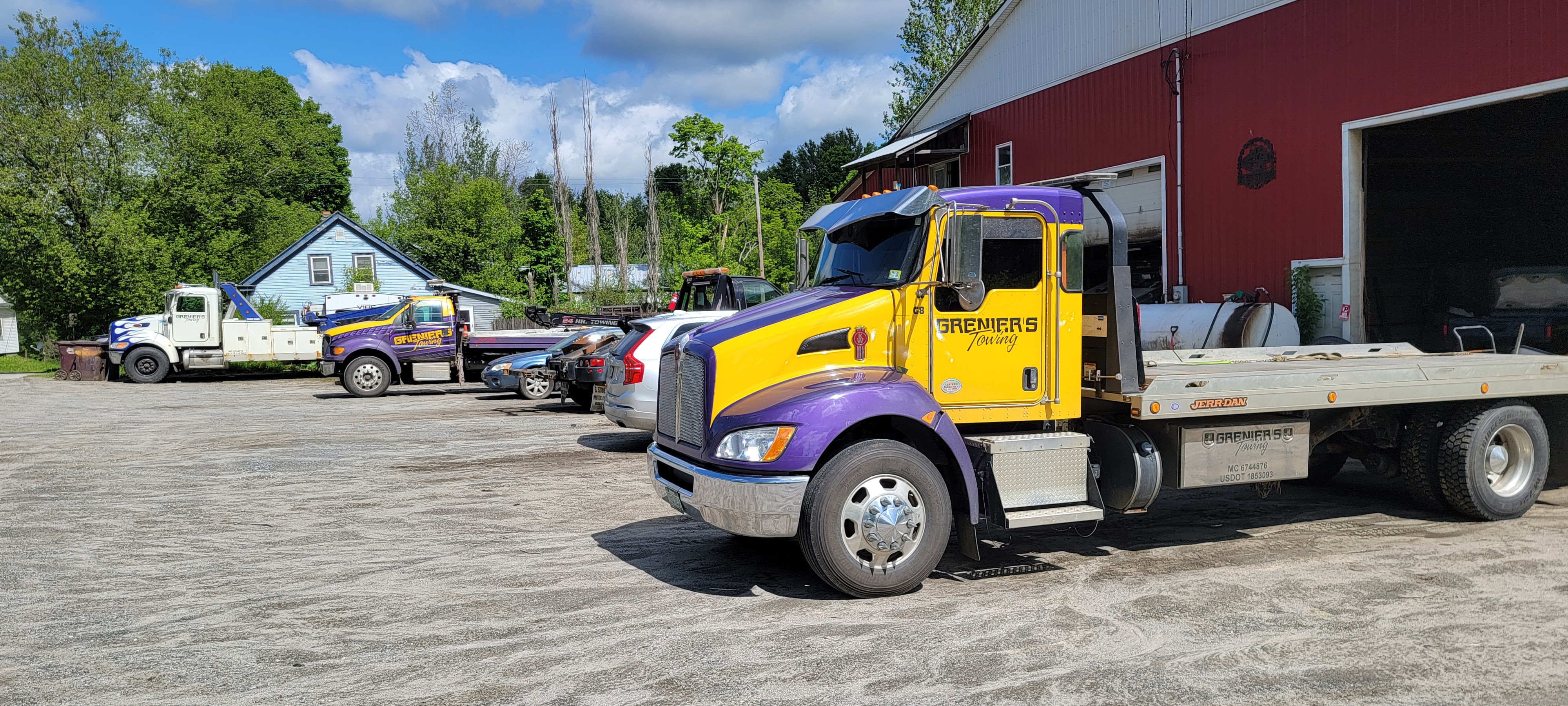 Tow Trucks at Repair Shop
