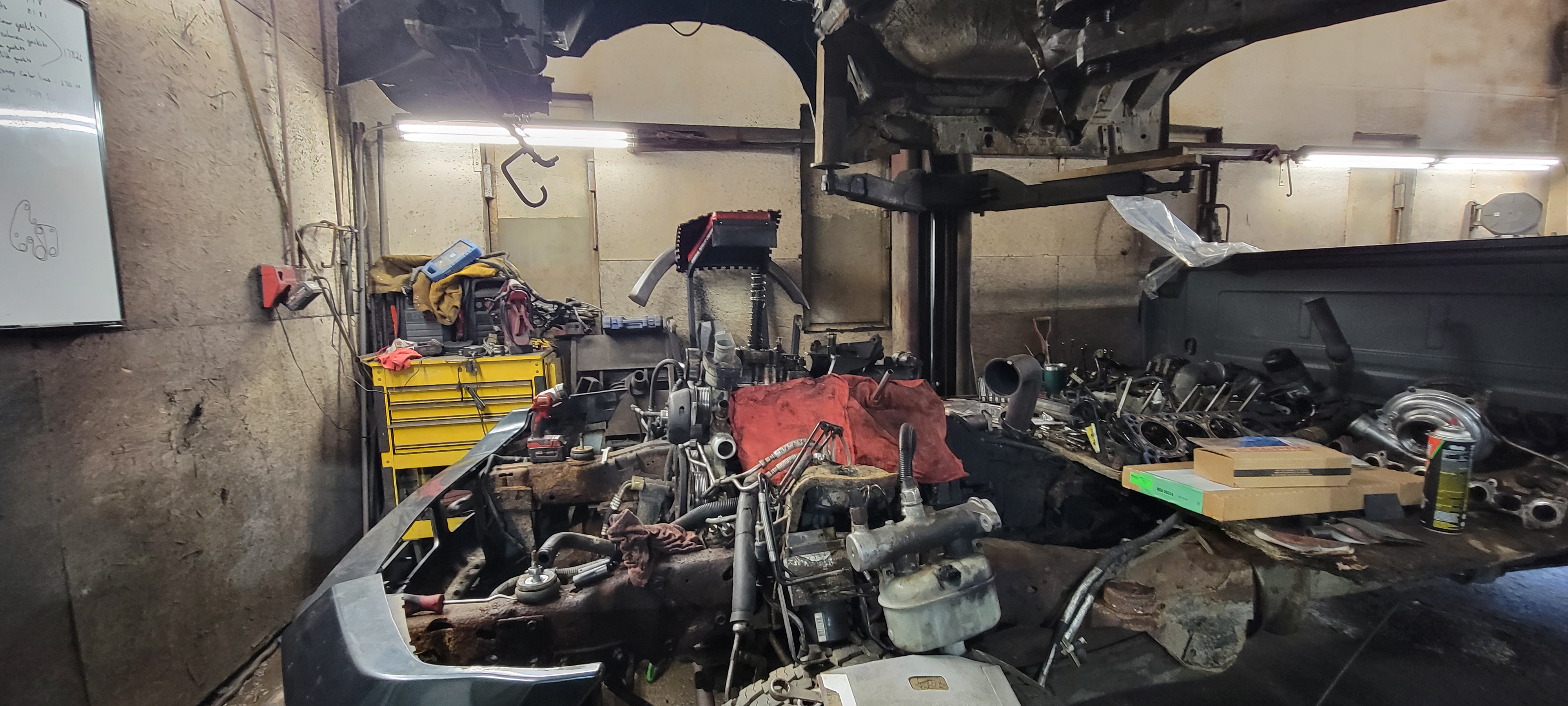 Truck Engine Repair Workshop