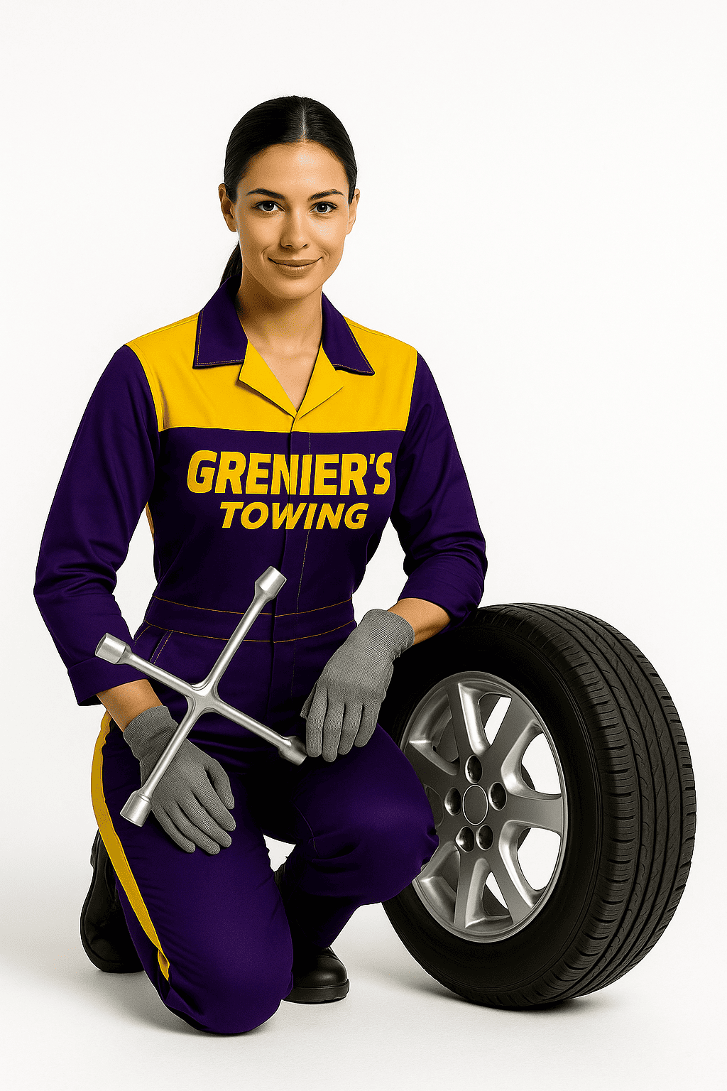 Grenier's dollies towing truck in action West Charleston VT